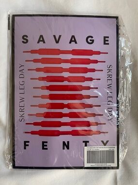 Savage X Fenty Thigh Highs “Divorce Court” in Goji Berry Red M/L